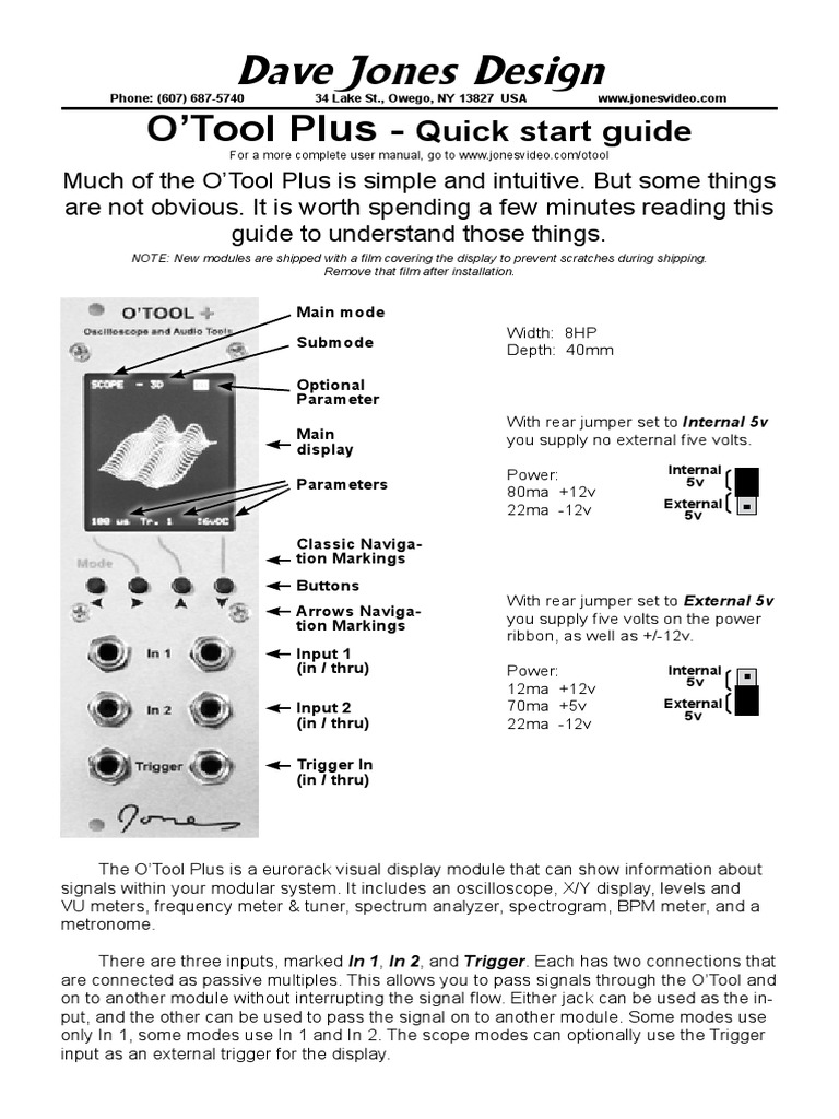 O’Tool Plus Quick Start Guide | PDF | Spectrum | Amplitude
