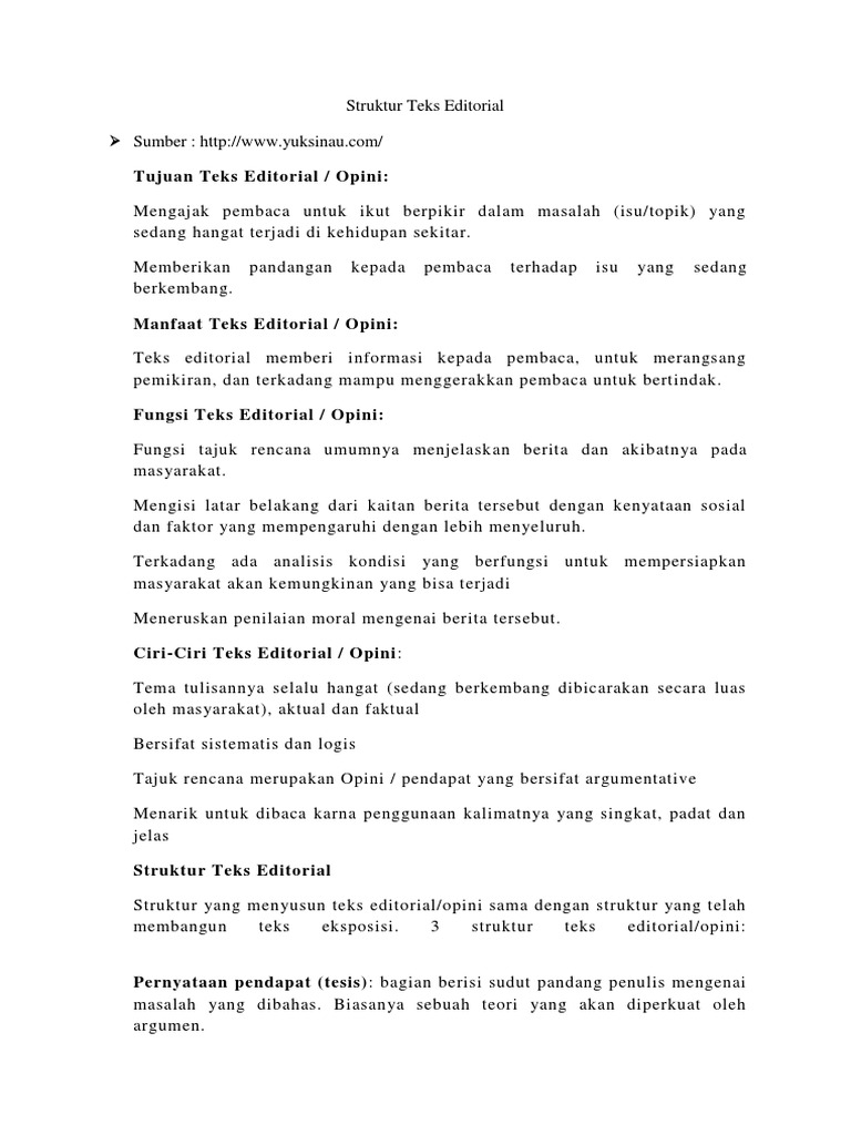 Contoh Teks Editorial Tentang Sosial - Contoh Resource