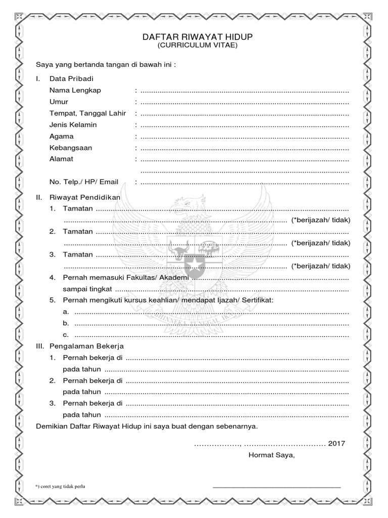 Contoh+daftar+riwayat+hidup Edit