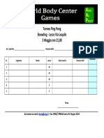 Scheda Di Iscrizione Ping Pong