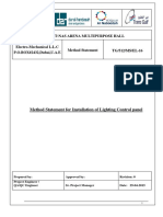 Method Statement For Lighting Control Panel