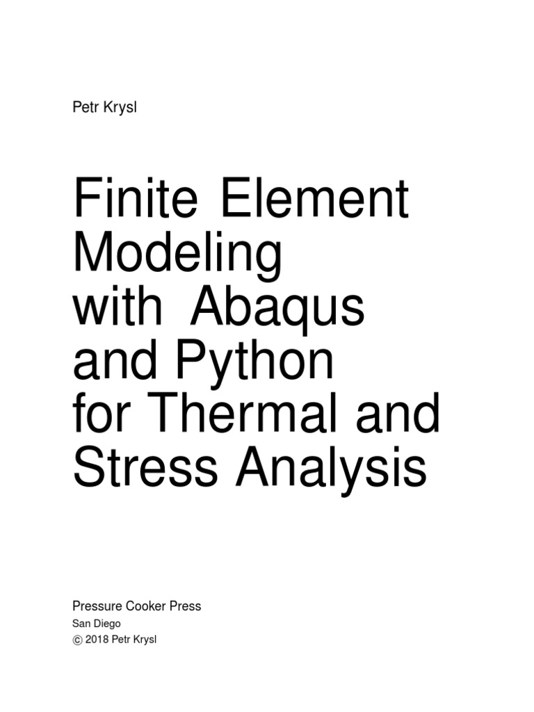 Femwabaquspython Book 2018  PDF  Finite Element Method  Python 