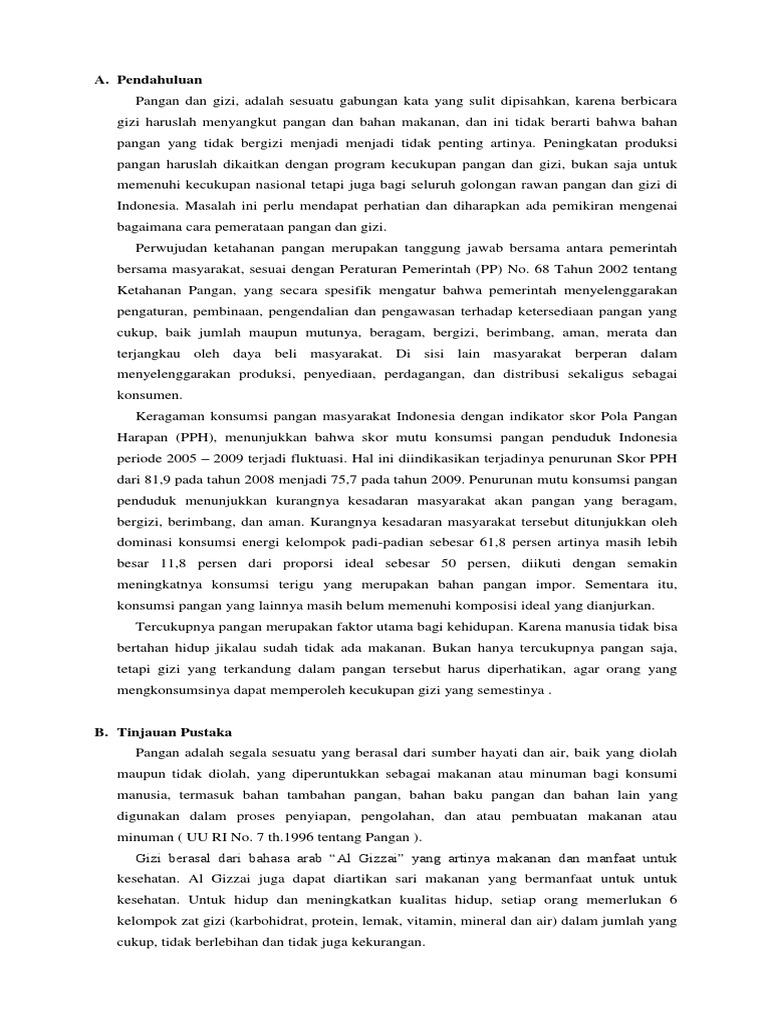 Ketahanan Pangan dan Gizi di Indonesia | PDF | Kesehatan Holistik