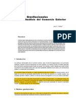 4 Modelos Gravitacionales para El Analisis Del Comercio