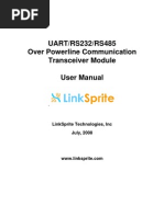 UART/RS232/RS485 Over Powerline Communication Transceiver Module User Manual