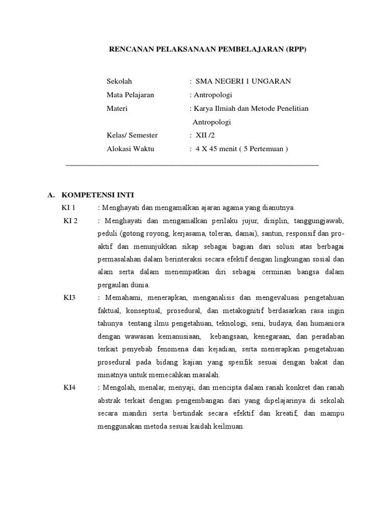 Soal Antropologi Kelas Xi Materi Metode Penelitian Etnografi