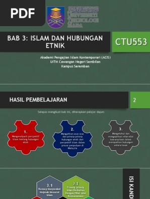 Ctu555 Sejarah Malaysia Islam Hubungan Etnik
