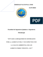 Tesis Envases Agroquimicos Generados Por La Agricultura y Efectos en La Salud