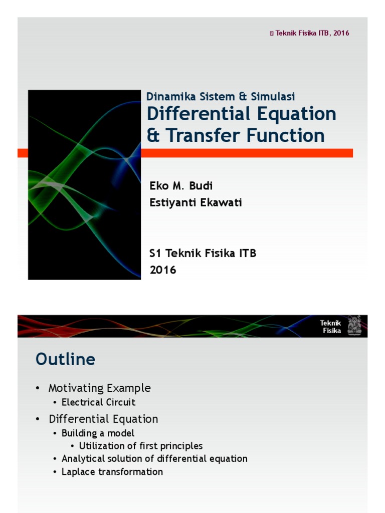 Transfer Functions in Differential Equations | PDF | Laplace Transform ...