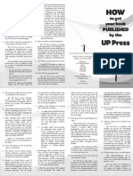 How To Get Your Book Published by The UP Press