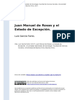 Luis Garcia Fanlo (2017). Juan Manuel de Rosas y El Estado de Excepcion