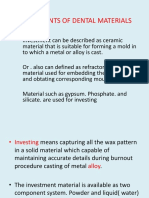 Investments of Dental Materials