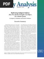 Reforming Indigent Defense: How Free Market Principles Can Help To Fix A Broken System, Cato Policy Analysis No. 666