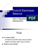 Fluid & Electrolyte Balance: Part 4: Regulation & Maintenance