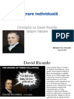 David Ricardo Conceptul de Valoare