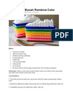 Resep Kue Basah Rainbow Cake