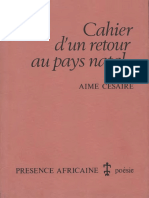Cahier d'Un Retour Au Pays Natal - Aimé Césaire