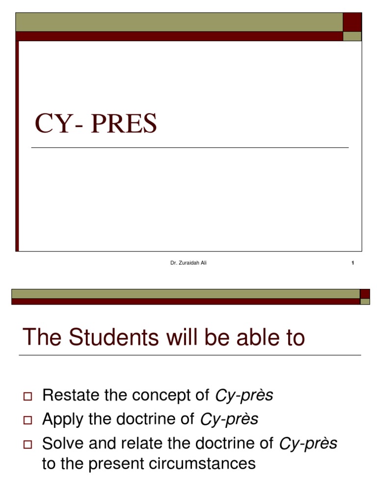 Cy - Pres | Download Free PDF | Natural Resources Law | Property Law