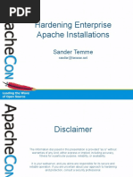 Hardening Enterprise Apache Installations: Sander Temme