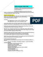 AUTO RECLOSURE FUNCTION details