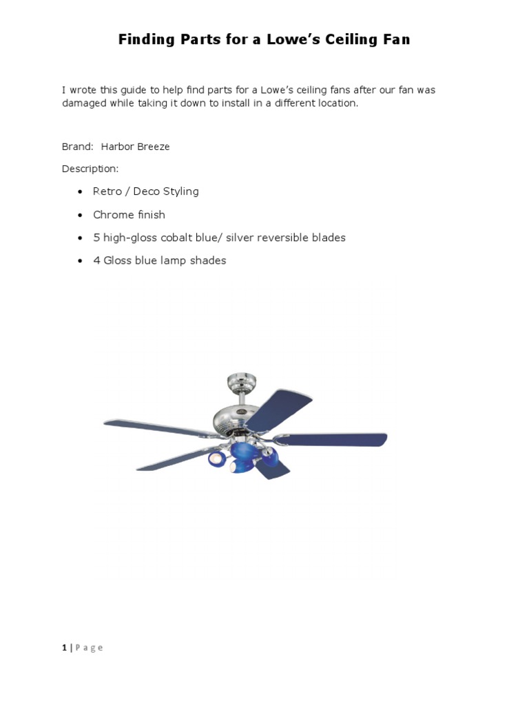 Finding Ceiling Fan Parts Technology Engineering Business