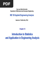 Introduction To Statistics and Application in Engineering Analysis