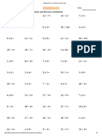 Multiplication and division worksheet