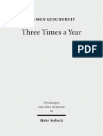 (Forschungen Zum Alten Testament 82) Shimon Gesundheit-Three Times a Year_ Studies on Festival Legislation in the Pentateuch-Mohr Siebeck (2012)