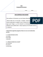 Guia 2 Comprension Lectora Una Sorpresa para Mama