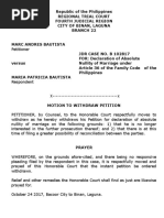 Motion to Withdraw Petition..