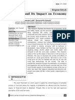 Terrorism and Its Impact On Economy of Pakistan: Original Article