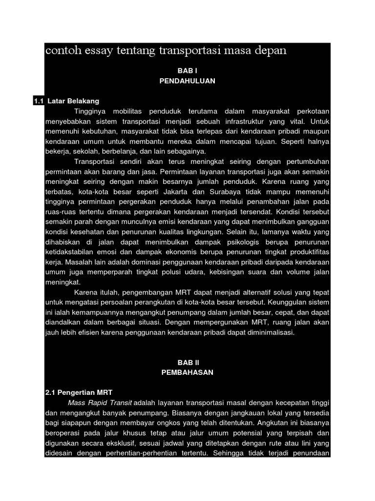 Essay transportasi online picture