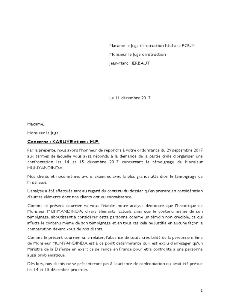 Lettre Juge d'Instruction 11 Dec 2017  Fr Eng  Témoin  Systèmes