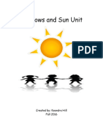 science and literacy unit-sun and shadows