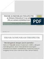 Teknik Komunikasi Terapeutik & Peran Perawat Dalam Pelayanan