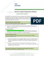 Missouri Pre-Service Teacher Assessment (Mopta) : Lesson Plan Format