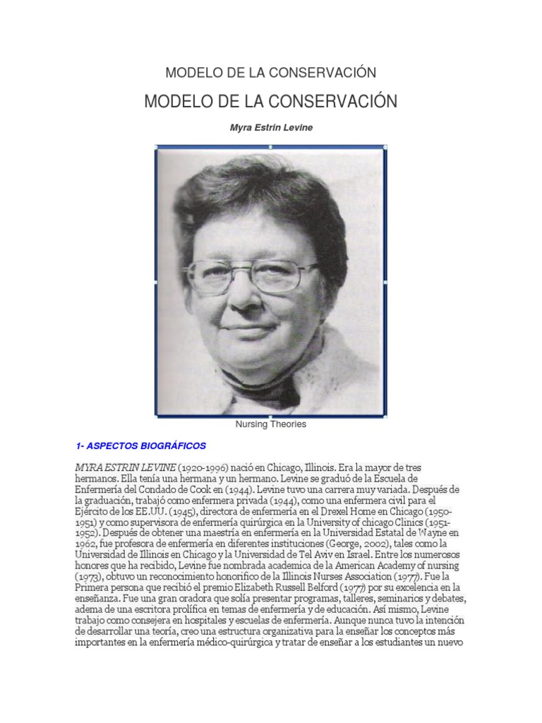 Modelo de La Conservación | PDF | Adaptación | Enfermería