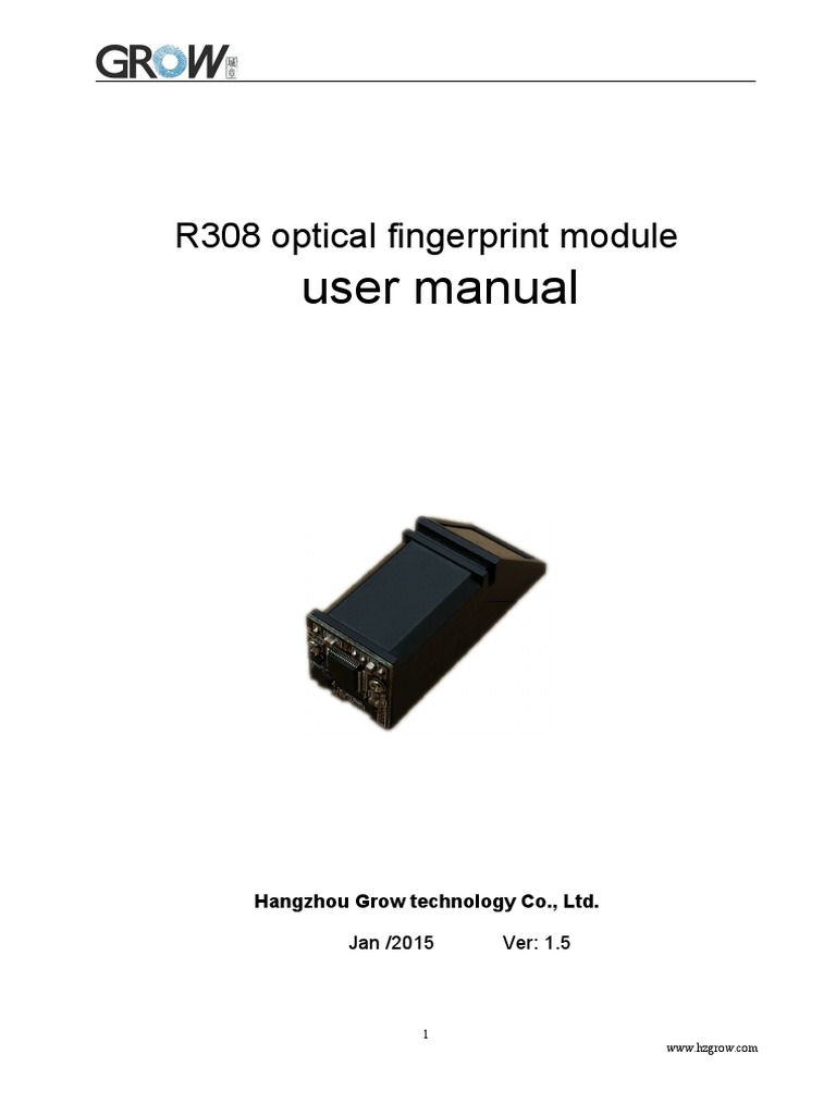 R308 Fingerprint Module User Manual | PDF | Network Packet | Fingerprint