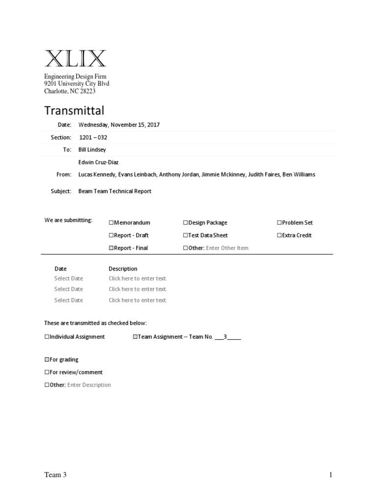 Beam Team 3 Technical Report | PDF | Beam (Structure) | Mechanical ...
