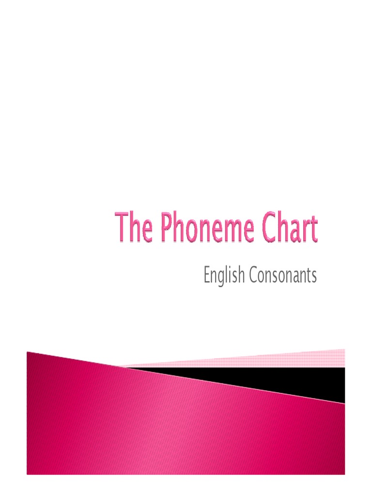 Consonant Phoneme Chart PDF PDF Consonant Human Voice