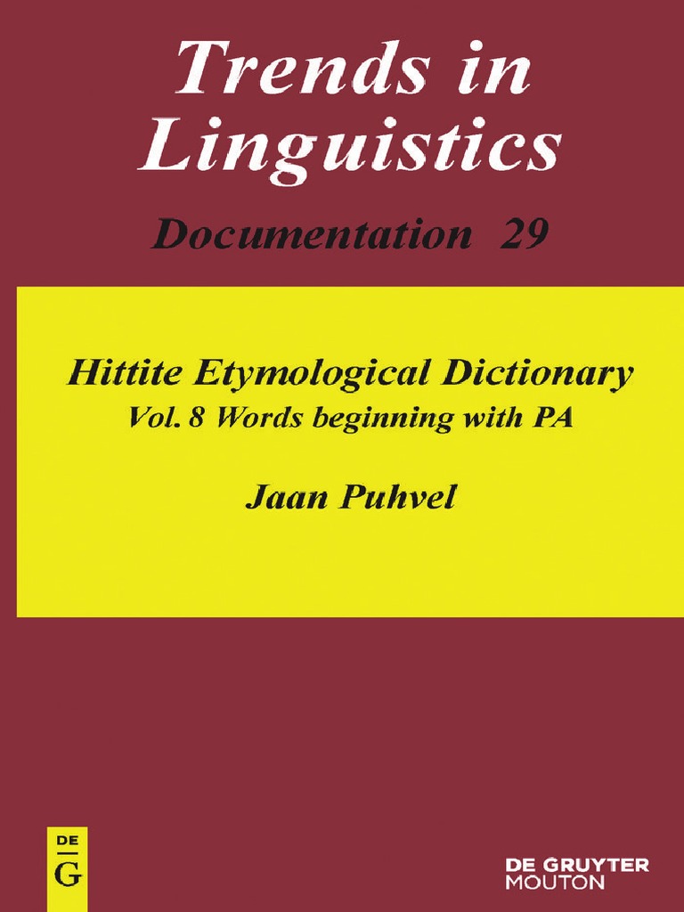 Nakri Nama Sex Videos - Jaan Puhvel Hittite Etymological Dictionary | PDF | Linguistics | Languages