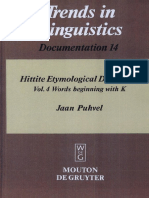 Jaan Puhvel Hittite Etymological Dictionary Vol 4