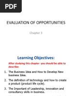 Chapter 3 (B) Evaluation of Opportunities