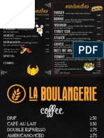 La Boulangerie Menu