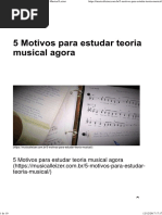 5 Motivos Para Estudar Teoria Musical Agora Parte 1