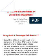 La Théorie Des Systèmes en Gestion (Management)