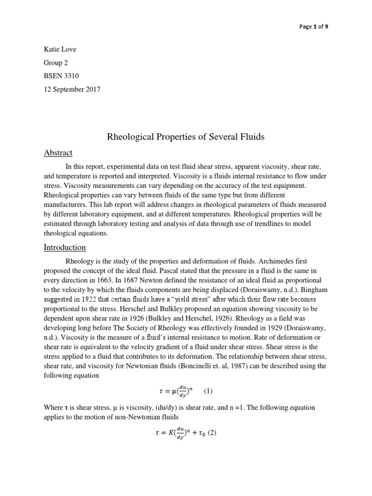 Viscosity lab report theory picture