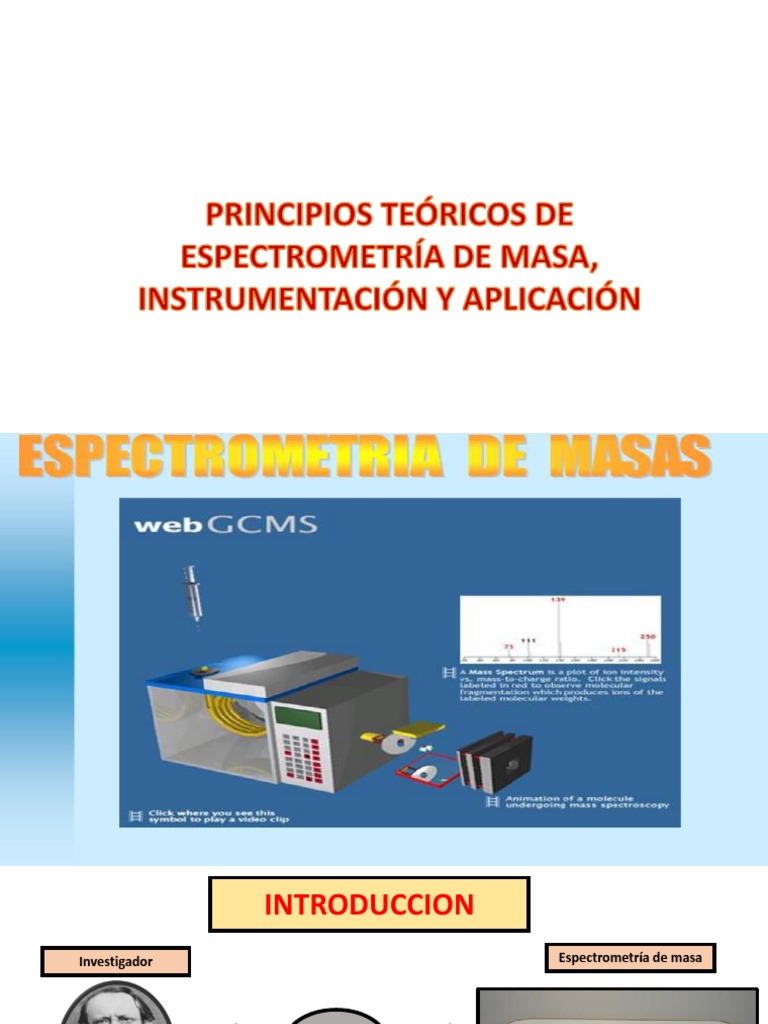 Espectrometria Masas | PDF | Espectrometría de masas | Moléculas