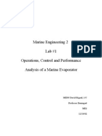 Marine Engineering 2 Lab #1 Operations, Control and Performance Analysis of A Marine Evaporator