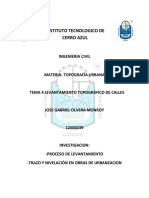 Proceso de levantamiento topográfico y trazo y nivelación en obras de urbanización